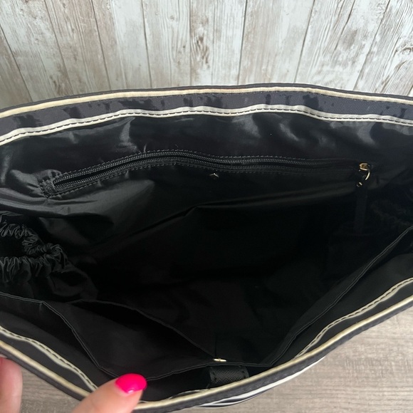 Kate Spade Black and White Striped Messenger Bag - Picture 8 of 8